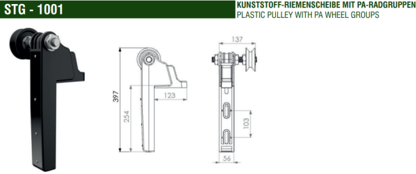 Plastic Pulley With PA Wheel Group