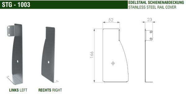 Satinless Steel Rail Aluminum Cover